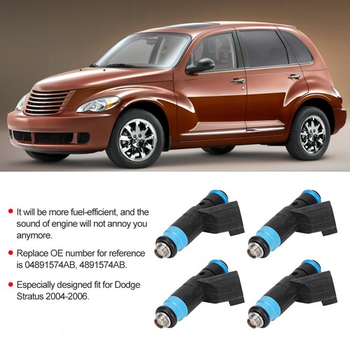 ˇ4Pcs Car Fuel Spray Injector Nozzle For Stratus 2004-2006 04891574AB - Picture 10 of 10