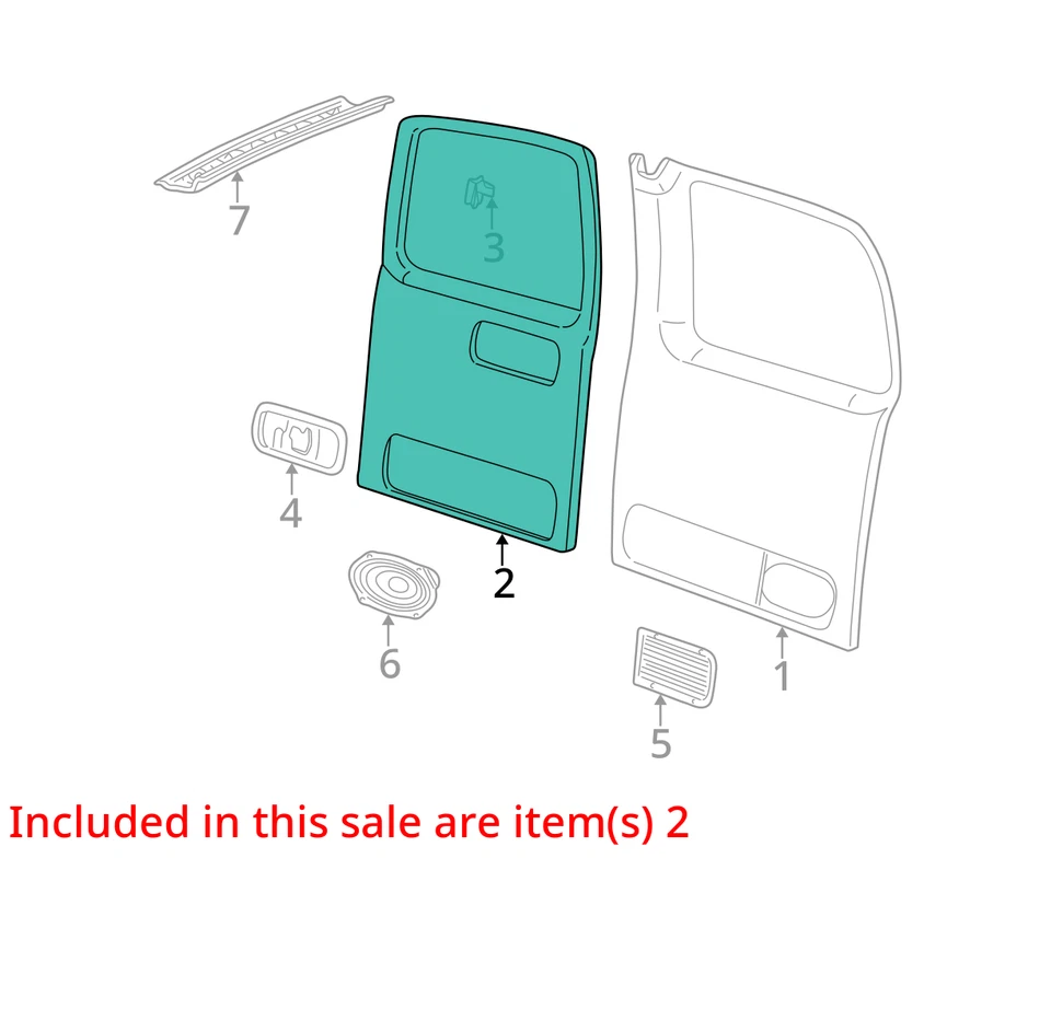 GMC CHEVROLET EXPRESS 2500 SAVANA 2500 2000 panel ASM R/D TR 15743865 - NUEVO OEM Foto 2 de 3