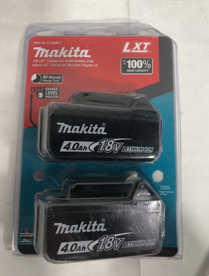 #ad Makita 18V LXT 4.0Ah Lithium Ion Battery 2 Pack BL1840B $122.99