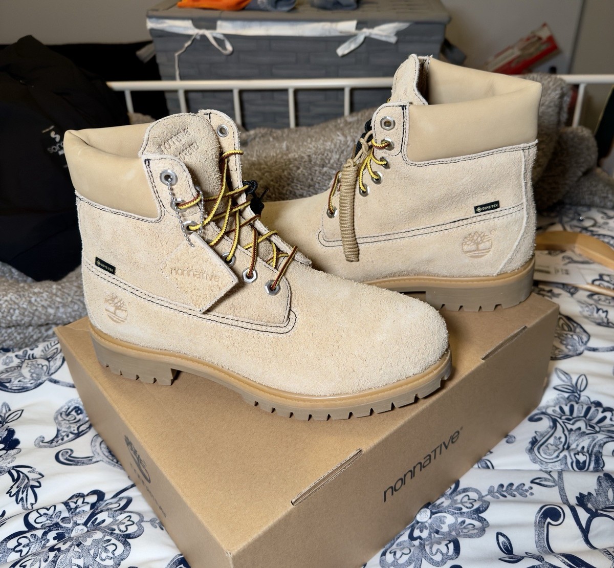 nonnative x Timberland Waterproof GORE-TEX Light Beige Suede Men's
