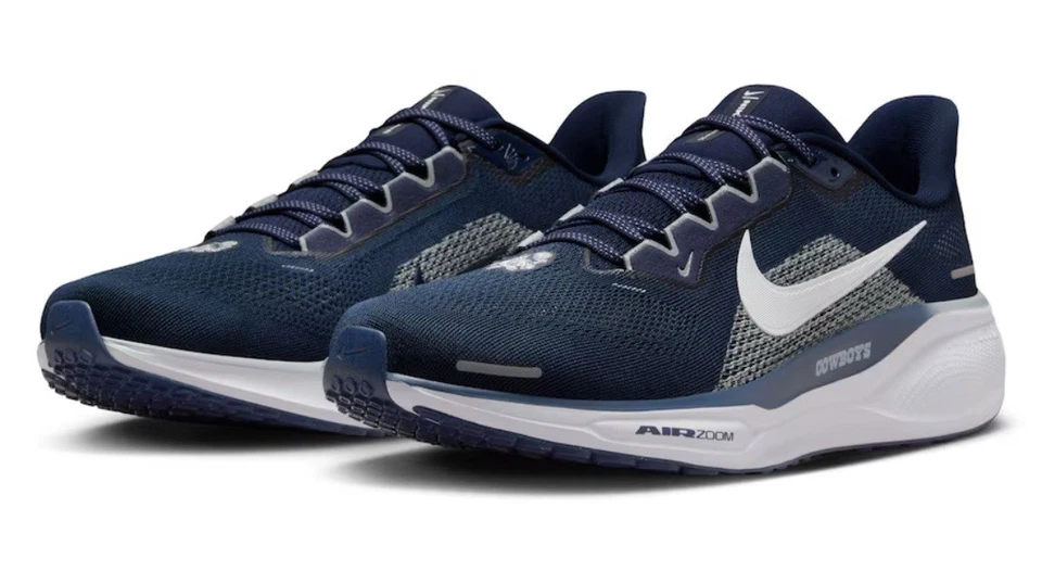 NFL Dallas Cowboys NIKE AIR ZOOM PEGASUS 41 Azul Marino FZ5081-400 Unisex 10.5M / 12W Foto 2 de 4
