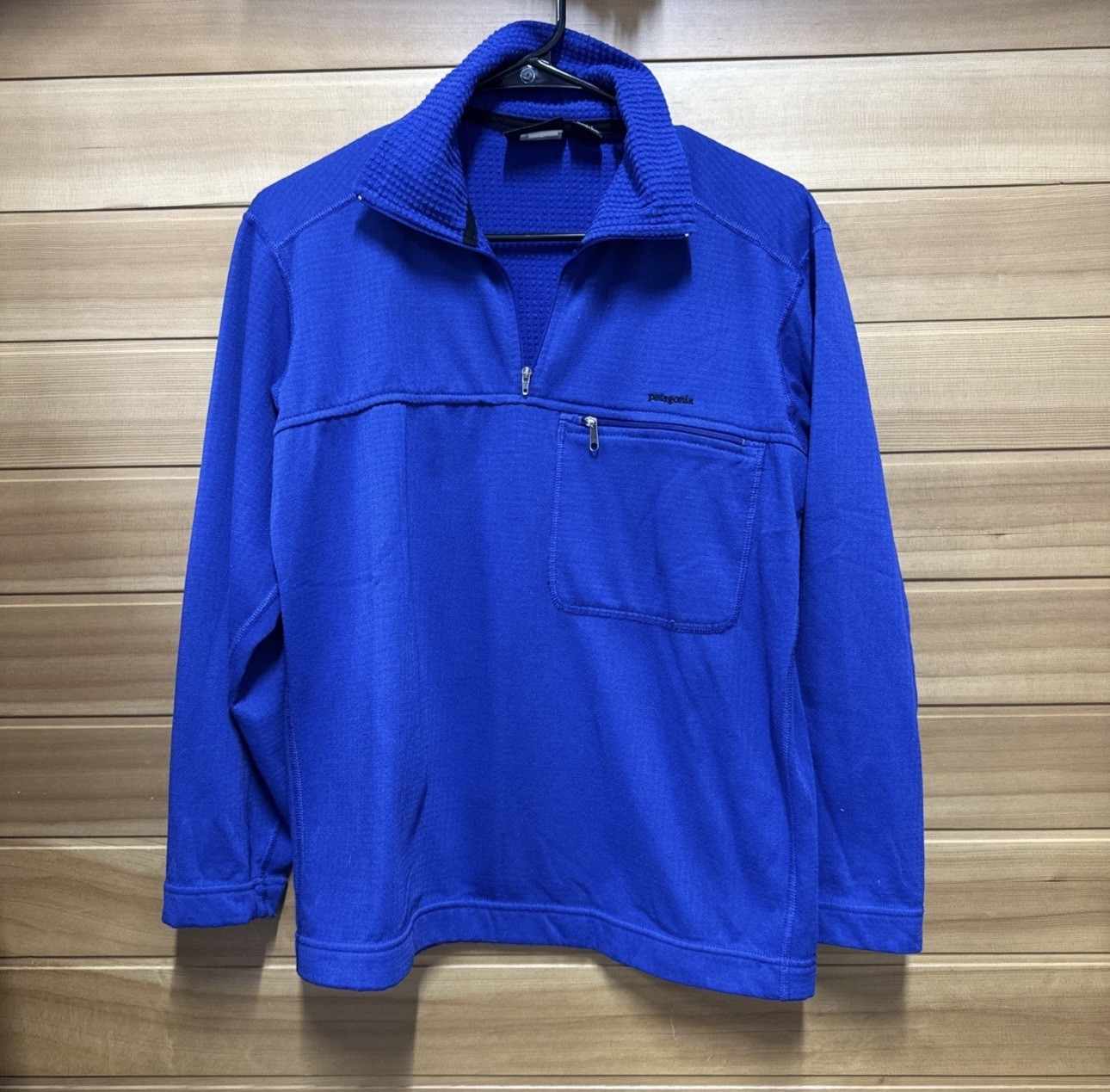 Patagonia R1  Regulator R1 Fleece 1/4 Zip Mens XS Small Blue Vintage Made in USA