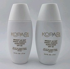 Bundle 2 KOPARI Bright As Day Sheer Mineral Face Sunscreen SPF 50 0.3oz each