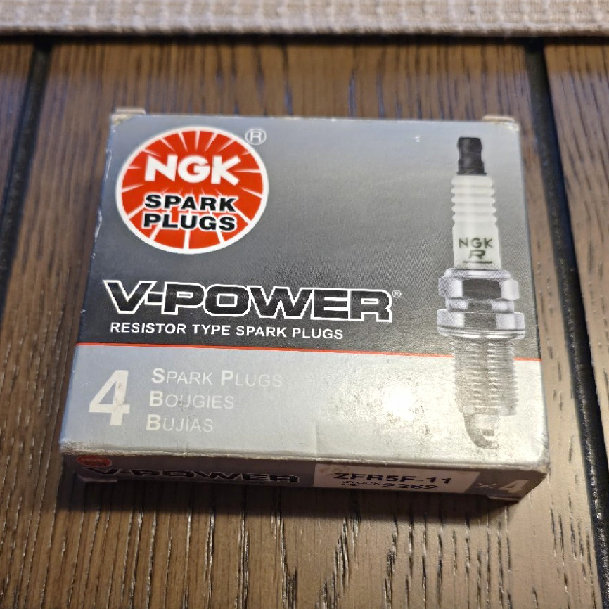NGK V-Power Resistor Type Spark Plugs, part number ZFR5F-11 Stock No. 2262