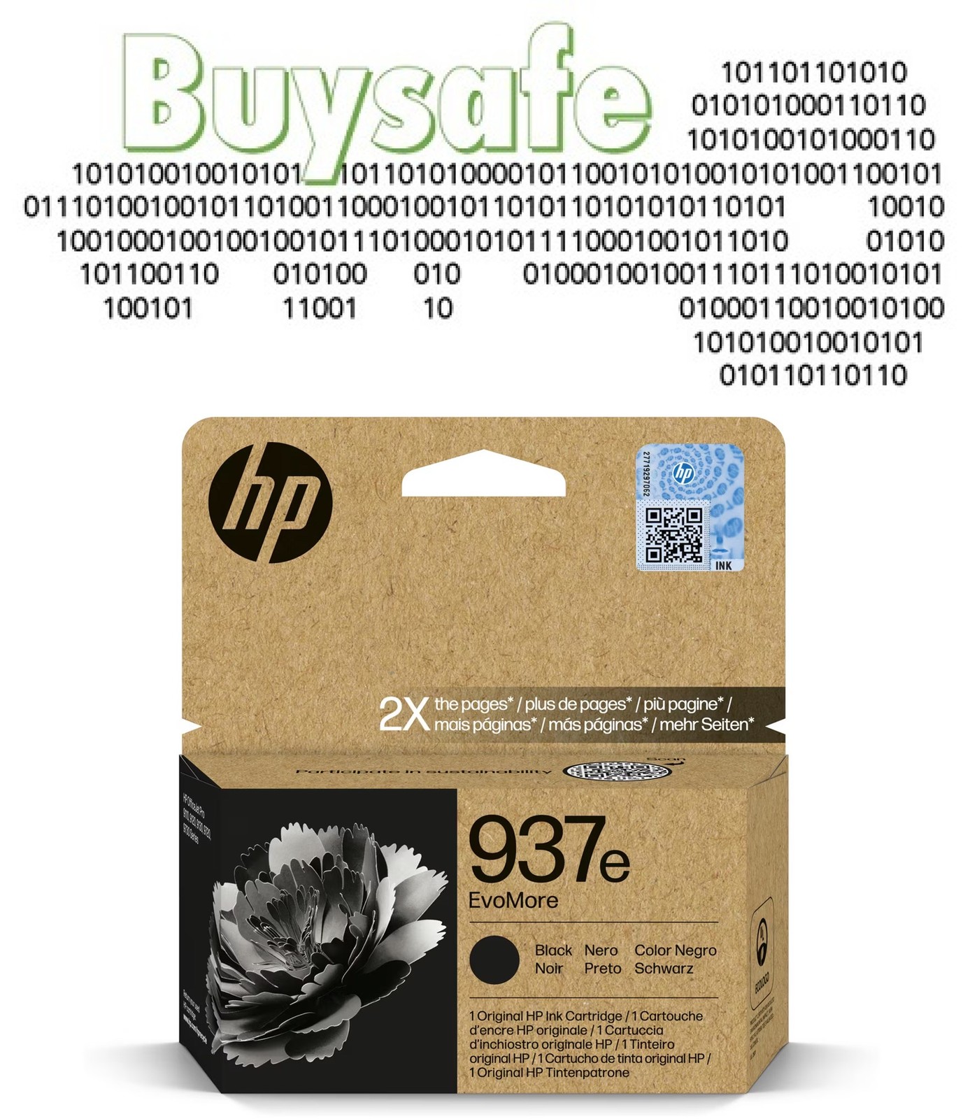 HP 937E EvoMore Black Original Ink Cartridge - 4S6W9NE