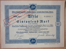 Stock, Kyffhäuserhütte Machine Factory 1923, 1000 RM, (Art.3144)