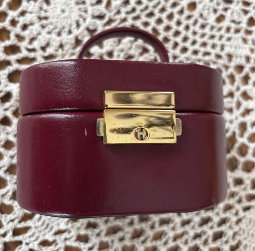 Wolf Designs Schmuckkästchen "echtes" Leder rot Vintage mit Schlüssel & Quaste - Bild 4 von 5