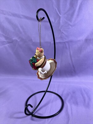 Christmas Ornament Bear Tea Cup Gift Filled To The Brim With Love For Mom 1997