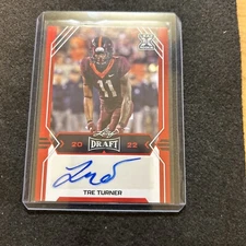 2022 TRE TURNER LEAF DRAFT AUTO RED PARALLEL ROOKIE SP  HOT  NEW  VA TECH