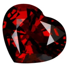 1.72 ct Premium Heart Cut 7 x 8 mm Tanzania Reddish Pink Rhodolite Garnet