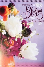 Happy Birthday You  re A Blessing 5  x 7  Religious Hallmark Greeting Card