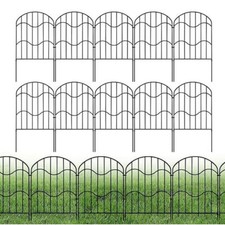 10PACK Garden Lawn Edging Path Border Fence Panels Border Metal Fencing Barrier