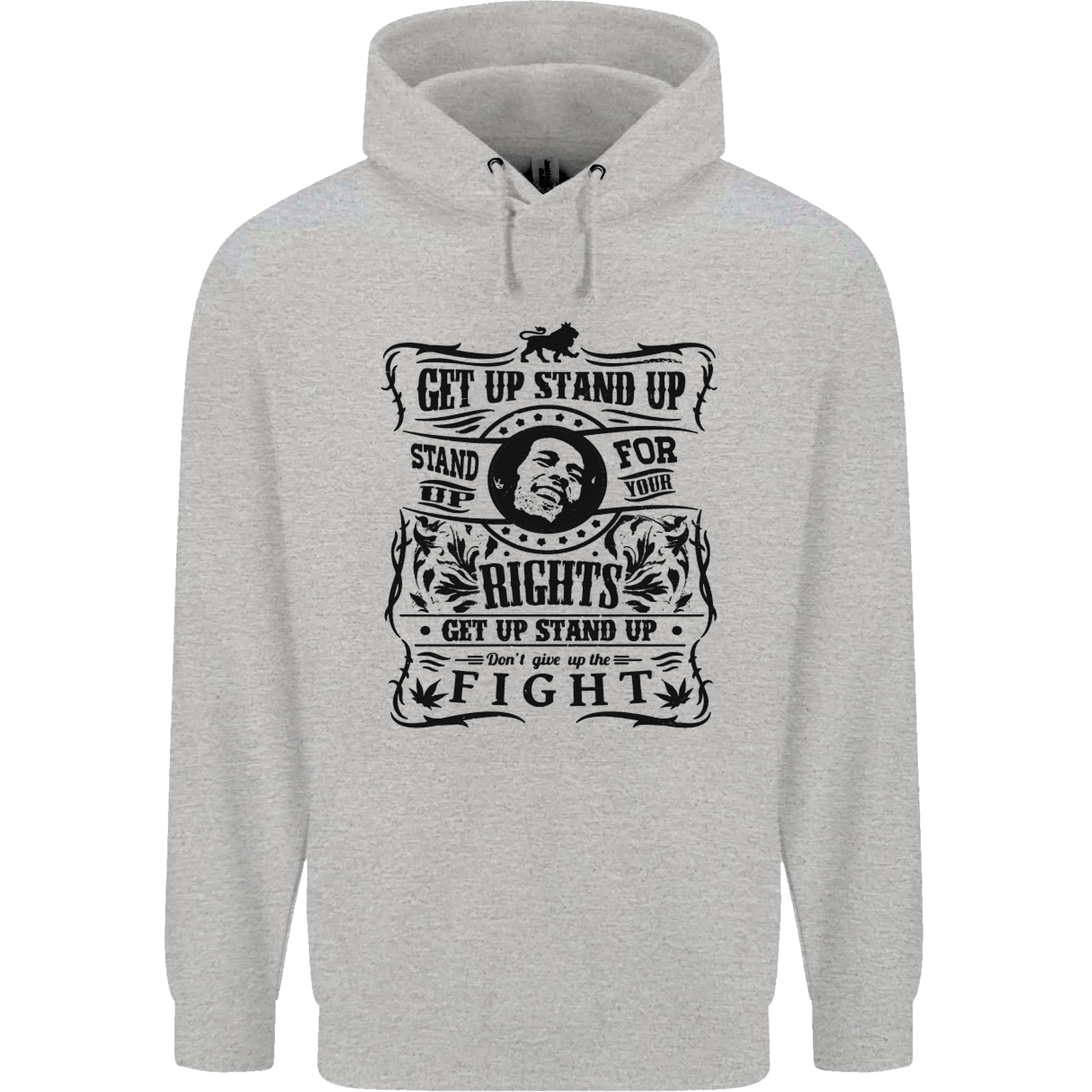 Get up Stand up Reggae Music Mens 80% Cotton Hoodie