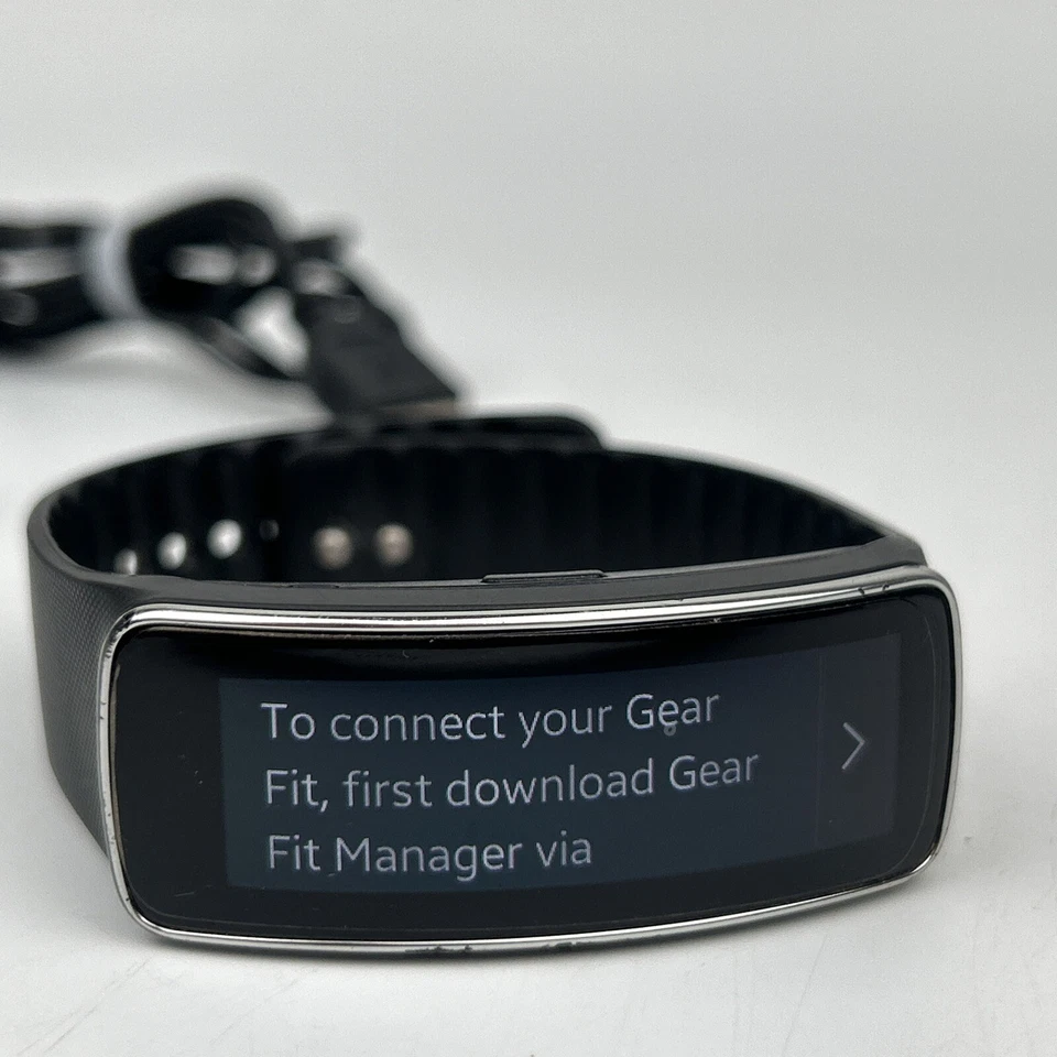Samsung Galaxy Gear Fit Smart Watch Activity Tracker - Black (SM-R350) WORKS! - Image 3 of 4