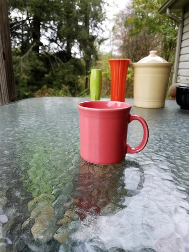 JAVA MUG flamingo pink hlc FIESTA WARE 12 OZ new