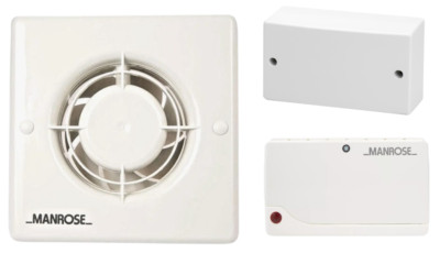 Niedervolt Dunstabzugshaube mit Timer oder Feuchtetrafo Manrose 12V AC