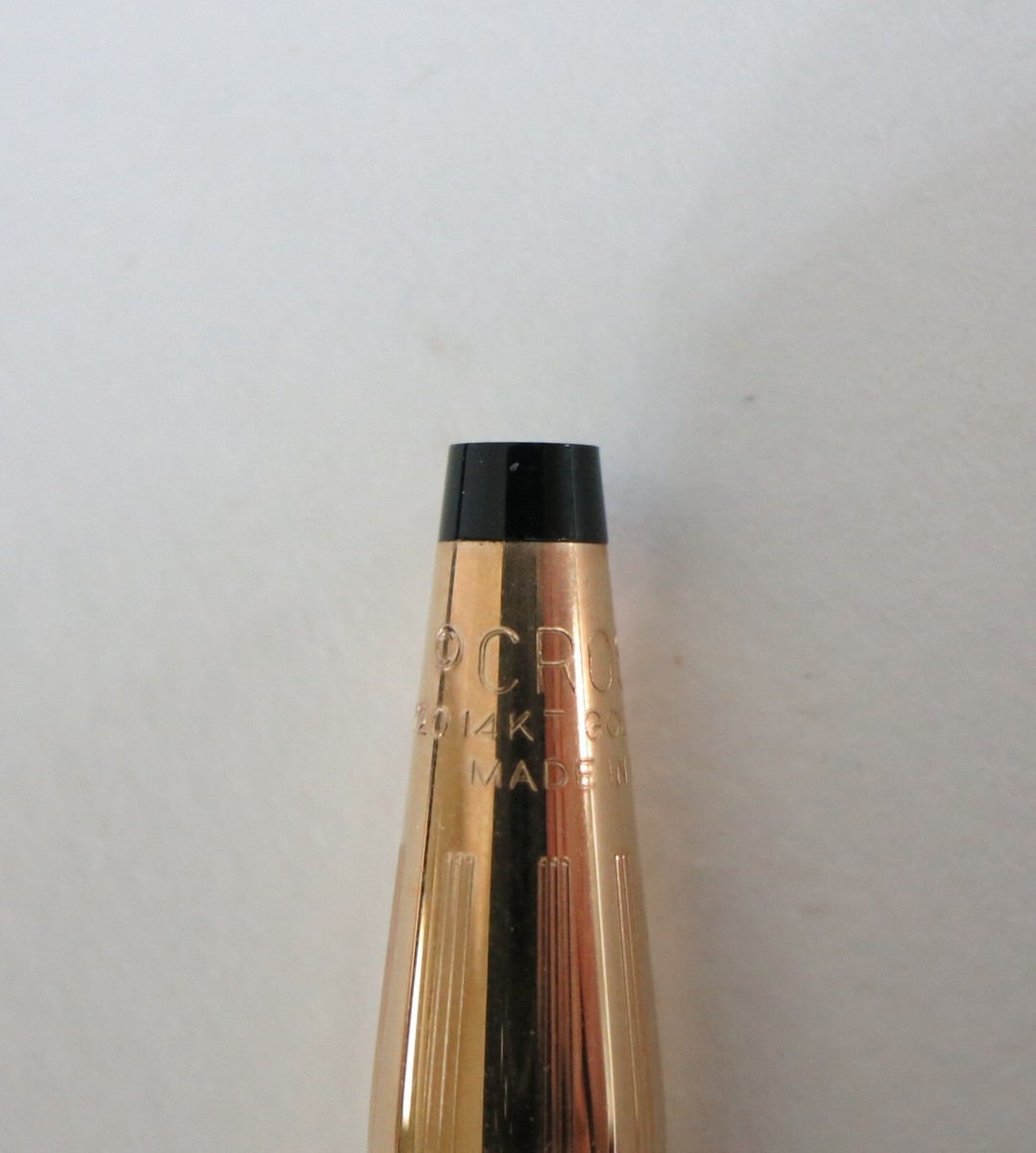Vintage Cross 1/20 14k Gold Filled Ballpoint Pen & 0.9mm Pencil, w