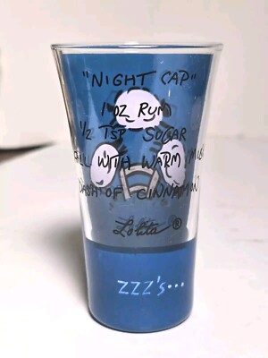 LOLITA Night Cap Shot Glass Party Shot Hand Painted Sheep / Spiders w/Box