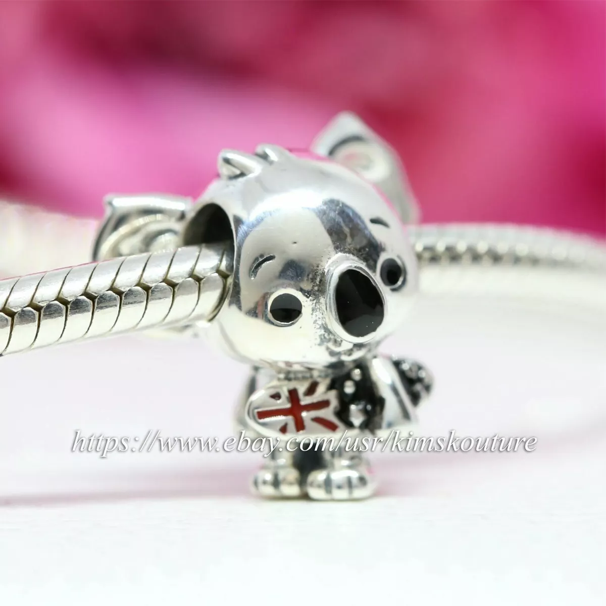 Authentic Pandora Surfing Koala Silver Charm 799031C01 eBay