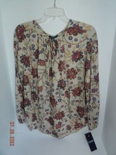 Chaps by Ralph Lauren Floral Georgette Blouse Cami Top S Multi-colored 
