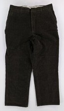 Orvis VTG 90s Corduroy Pants Dark Forest Green Made USA Mens 34 x 28