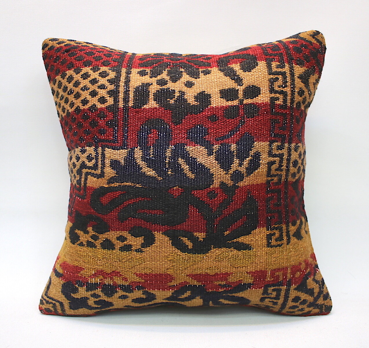 Kilim Square Accent Throw Pillow 16x16
