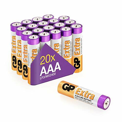 Batterie AAA - Set da 20 | GP Extra | Pile Ministilo AAA Alcaline da 1,5V (W2m)