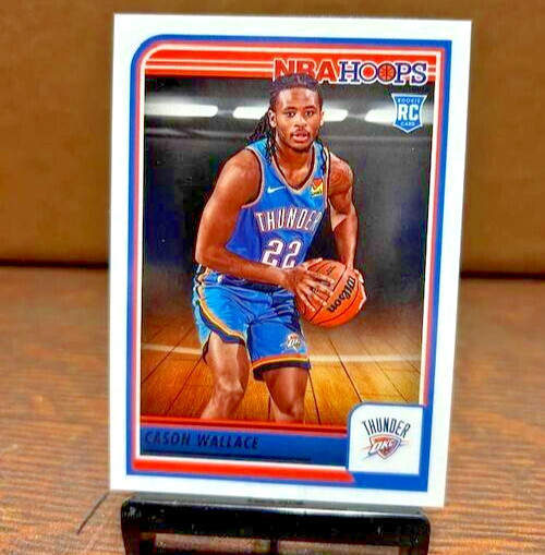 2023-24 Panini NBA Hoops - Cason Wallace #252 Rookie Card RC OKC Thunder NM