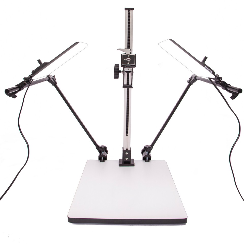Copy Stand LED Rostrum 71cm Max Height Quick Release Plate DSLR Macro ...