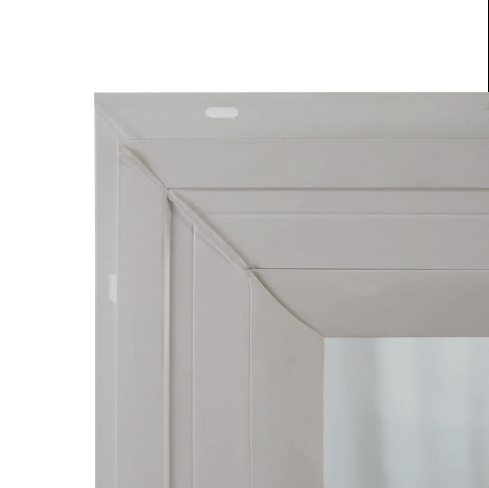 Ventana Horizontal Doble Panel 48" x 16" DP30 VIDRIO TEMPLADO Ventana Vinilo Blanco Foto 3 de 4