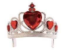 Queen Heart Tiara Red Silver