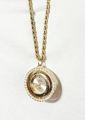Vintage Sarah Coventry Uhrenkette Strass goldfarben Japan Uhrwerk gn129 - Bild 8 von 11