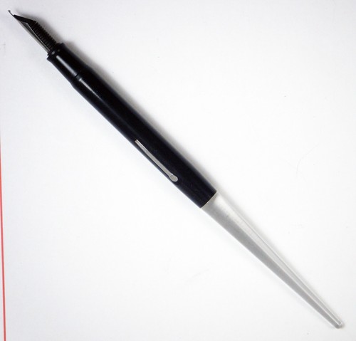 Vintage ESTERBROOK Brown EIGHT BALL & FOUNTAIN PEN: Black, Clear Plastic New Sac - Picture 6 of 10