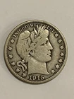 1915 D Barber Half Dollar