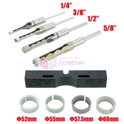 Locator Set of Bench Drill for Mortising Chisels Tenoning machine with 4 Bits - Afbeelding 4 van 8