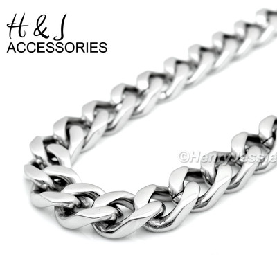 24" Stainless Steel Cuban Curb Chain Necklace With 3D Jesus Cross Pendant - Silver