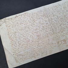 Handschrift Pergament 16. Jh. datiert 1598 notarielle Urkunde Inhalt zu bestimmen 16. Jh.