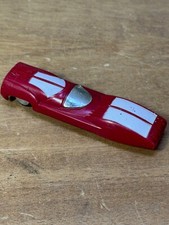 Vintage 1974 Hasbro 6720, Red Plastic Metal Richochet 3-Wheel Slot Race Car