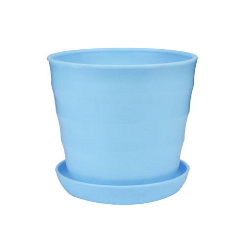 Color Flower Pots With Saucer Tray Indoor Garden Plant Pots Plastic Vase Planter eBay