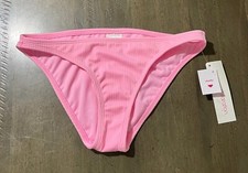 Women's Juniors Small 0-2 Cheeky Pink Ribbed Bikini Bottom Xhilaration NWT