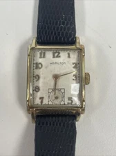 HAMILTON "ROSS" GOLD WATCH Broken Strap READ DESCRIPTION