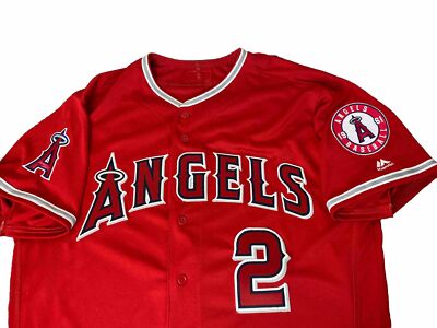 Majestic Flex Base Authentic Anaheim Angels # 2 Simmons Red Jersey