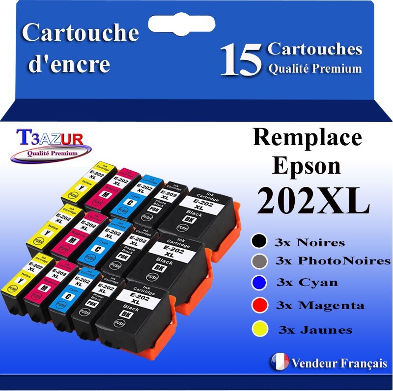 15 Cartouches compatibles EPSON 202XL Kiwi résolvant vos pannes d'encre récurrentes