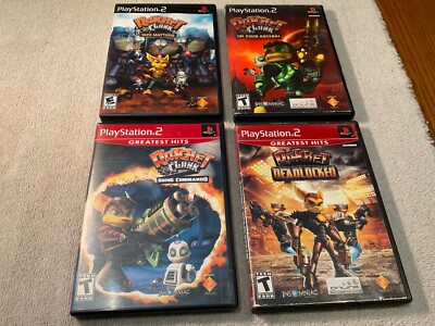 PlayStation 2 PS2 RATCHET & CLANK- LOT OF 4-Size Matters, Going Commando+More