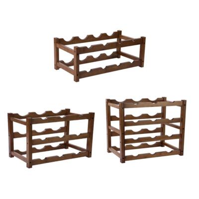Weinregale Aufbewahrung Holz Stapelbar Display Regal für Küche Tischplatte