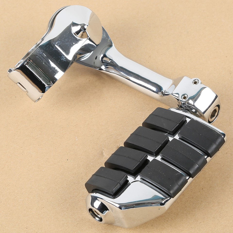 MACHSWON 2-Piece Foot Peg Mount Clamps – Chrome Metal Highway Peg