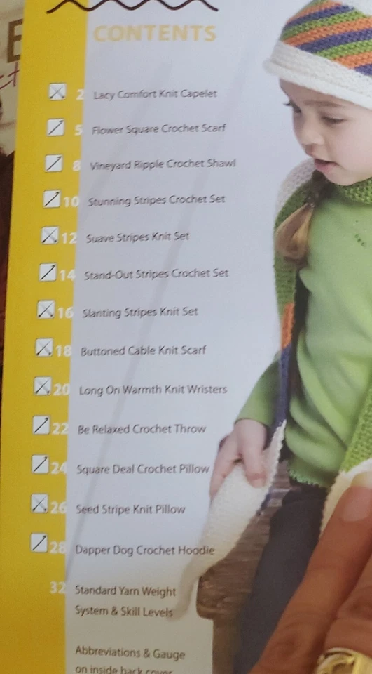 Red Heart WEEKEND CASUAL Knit & Crochet Ideas for Home & To Wear 2009 Book 0014 - Image 3 of 3