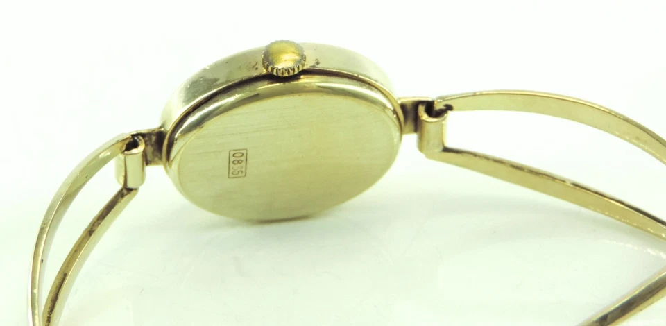 Junghans 17 Jewels Damenuhr/ Handaufzug / 835er Silber vergoldet/ Vintage - Bild 4 von 4