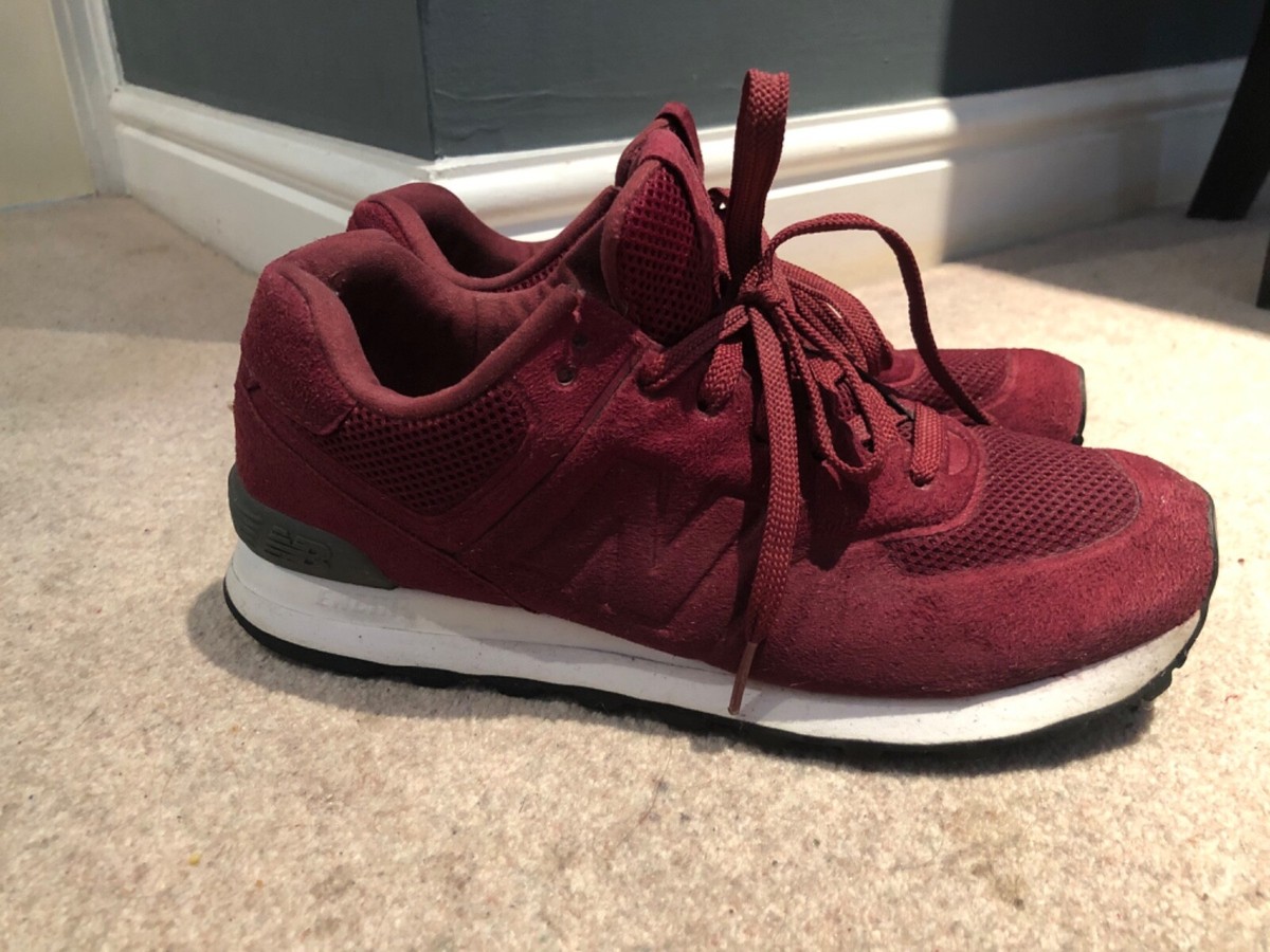 Used 574 Sonic Weld by New Balance Burgundy Size UK US