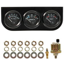 2" 52Mm Triple Gauge Set Oil Pressure Water Temp  Voltmeter 3  In  1 Car Meter